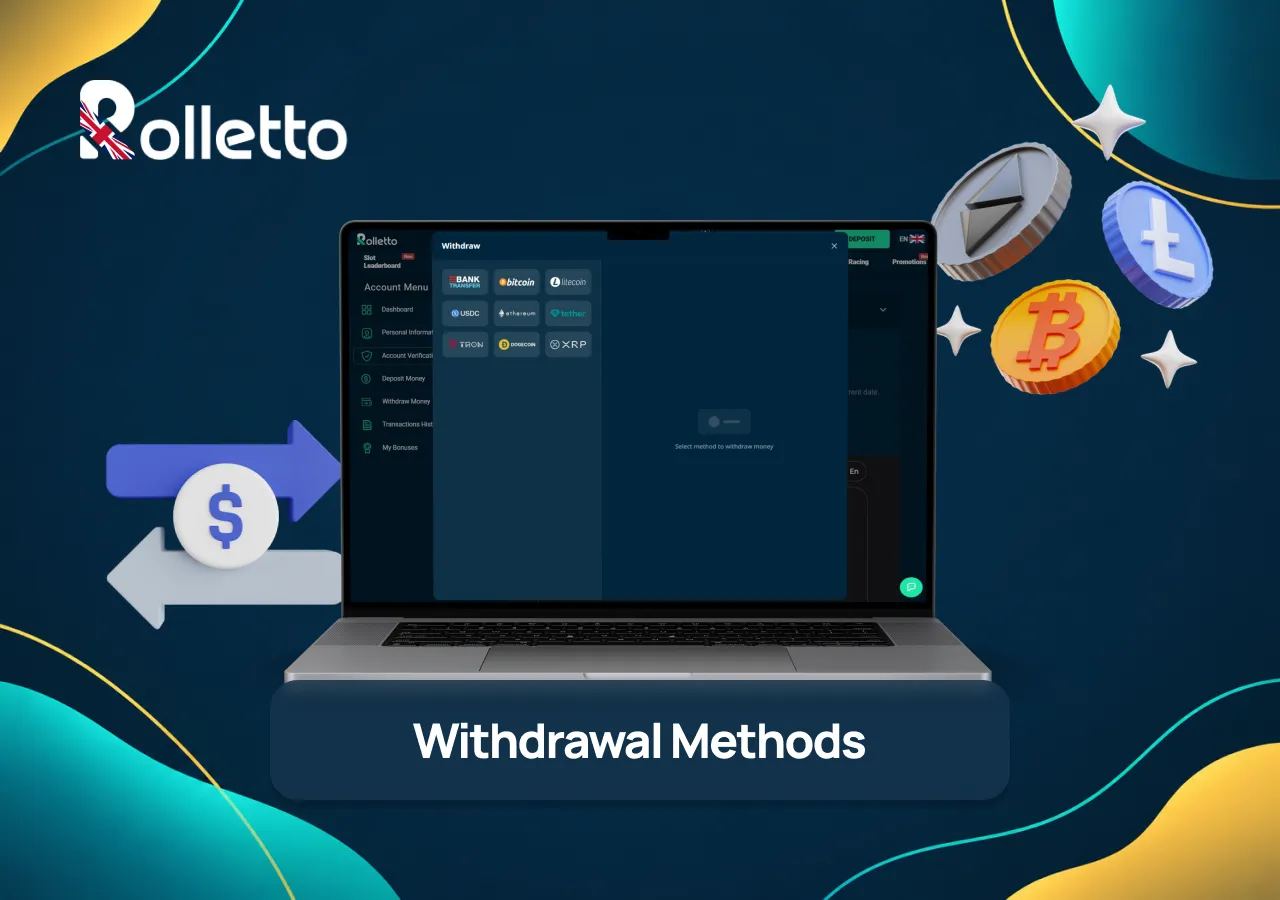 rolletto withdrawal methods