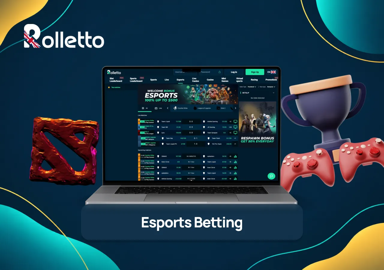 rolletto esports betting